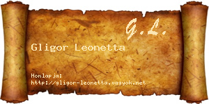 Gligor Leonetta névjegykártya